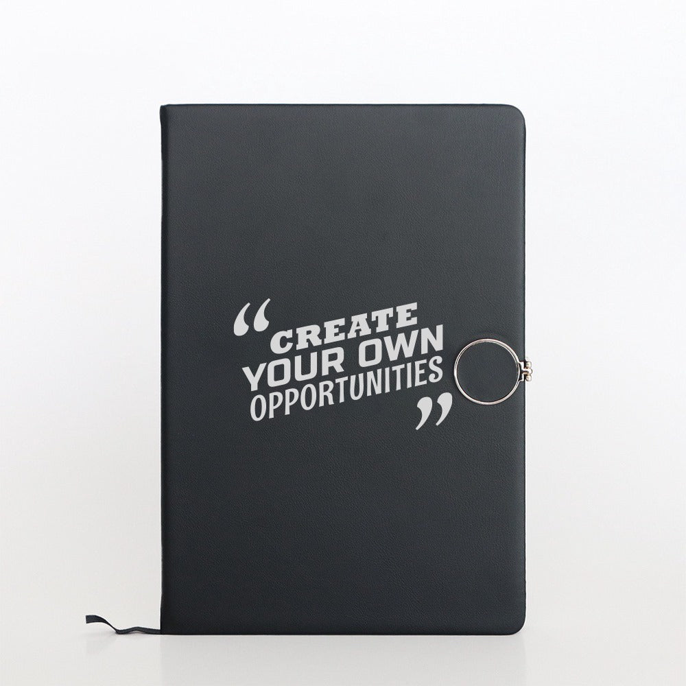 Premium Customizable Ring-Lock Diary | Personalized Name & Quotes