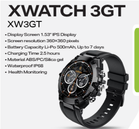 Infinix XWatch 3GT XW3GT | 1.53" IPS Display | 7-Day Battery | IP68 Waterproof | Health Monitoring