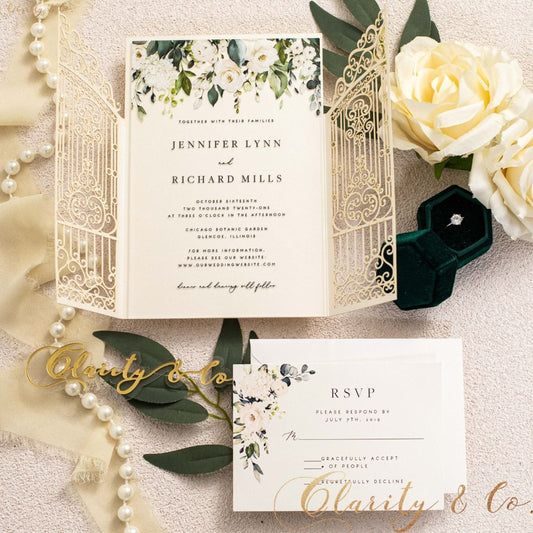 Luxury Acrylic Wedding Invitations | Custom Clear Cards for Elegant Events
